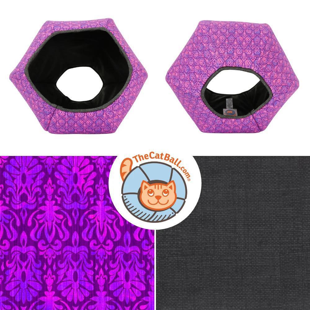 Regular The Cat Ball - Purple Pink Foulard (Purple with Black Lining) by The Cat Ball