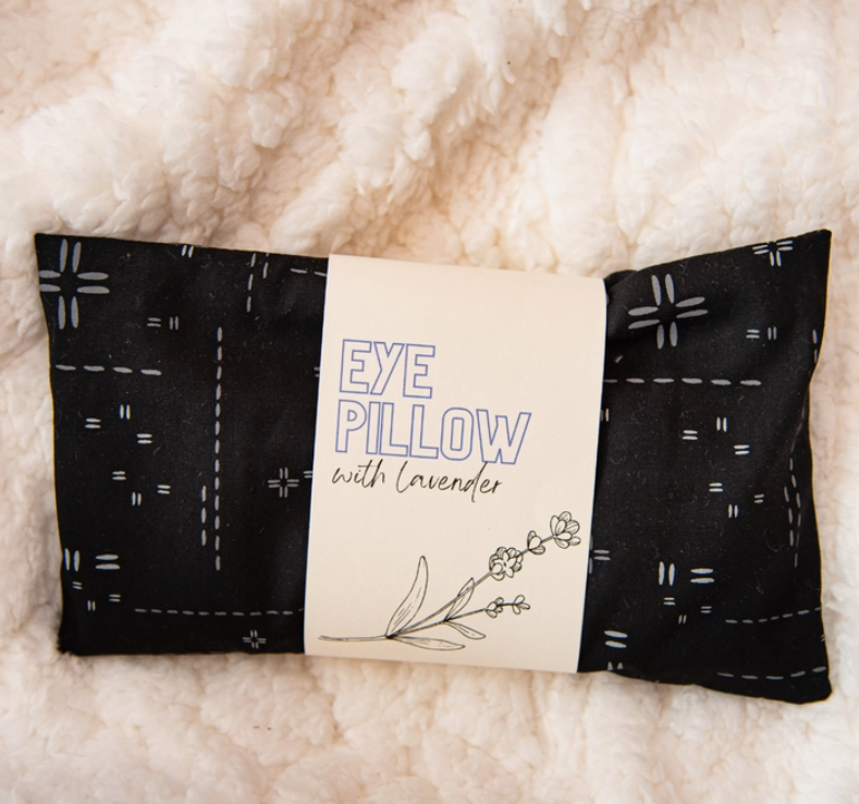 (30% Off) Eye Pillow - Deco Stitch Coal (Lavender or Scent Free) by Two Birds Eco Shop