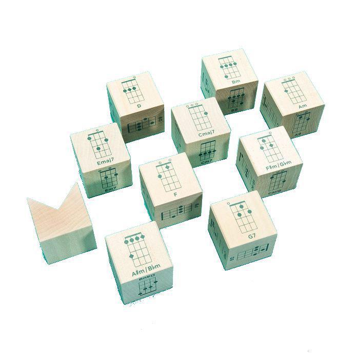Blocks - Ukulele Chord Cubes (Set of 10) by Uncle Goose