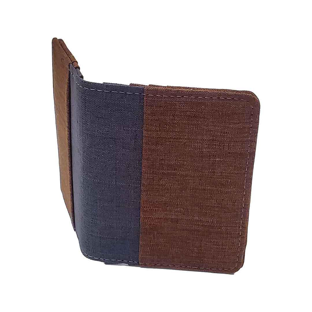 Vertical Bifold Wallets - Gray Canvas Fabric (Assorted Colors) by Hold Supply Company