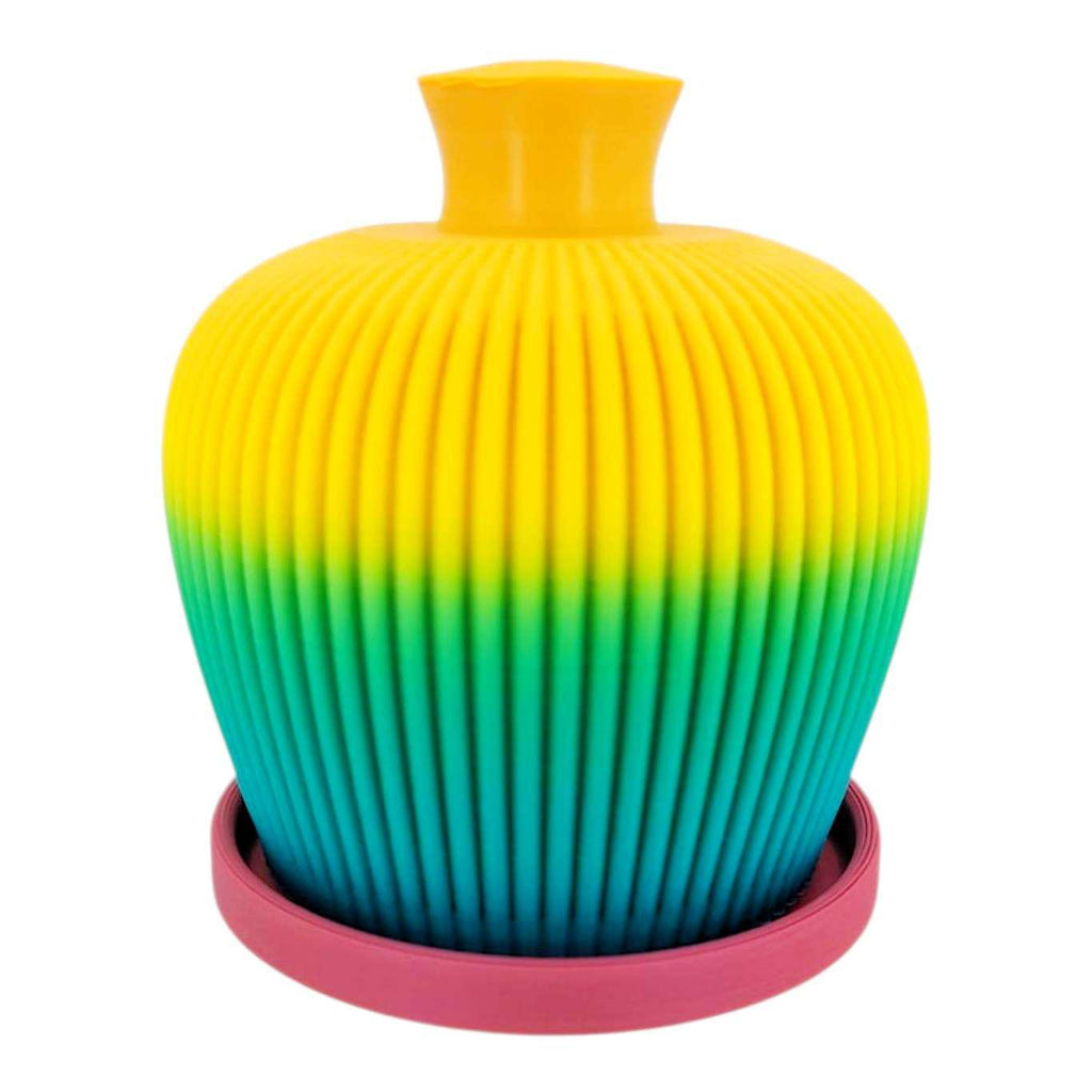 Thumb Pot - Ribbed Water Bell with Drip Tray (Rainbow) by Rosebud Homegoods