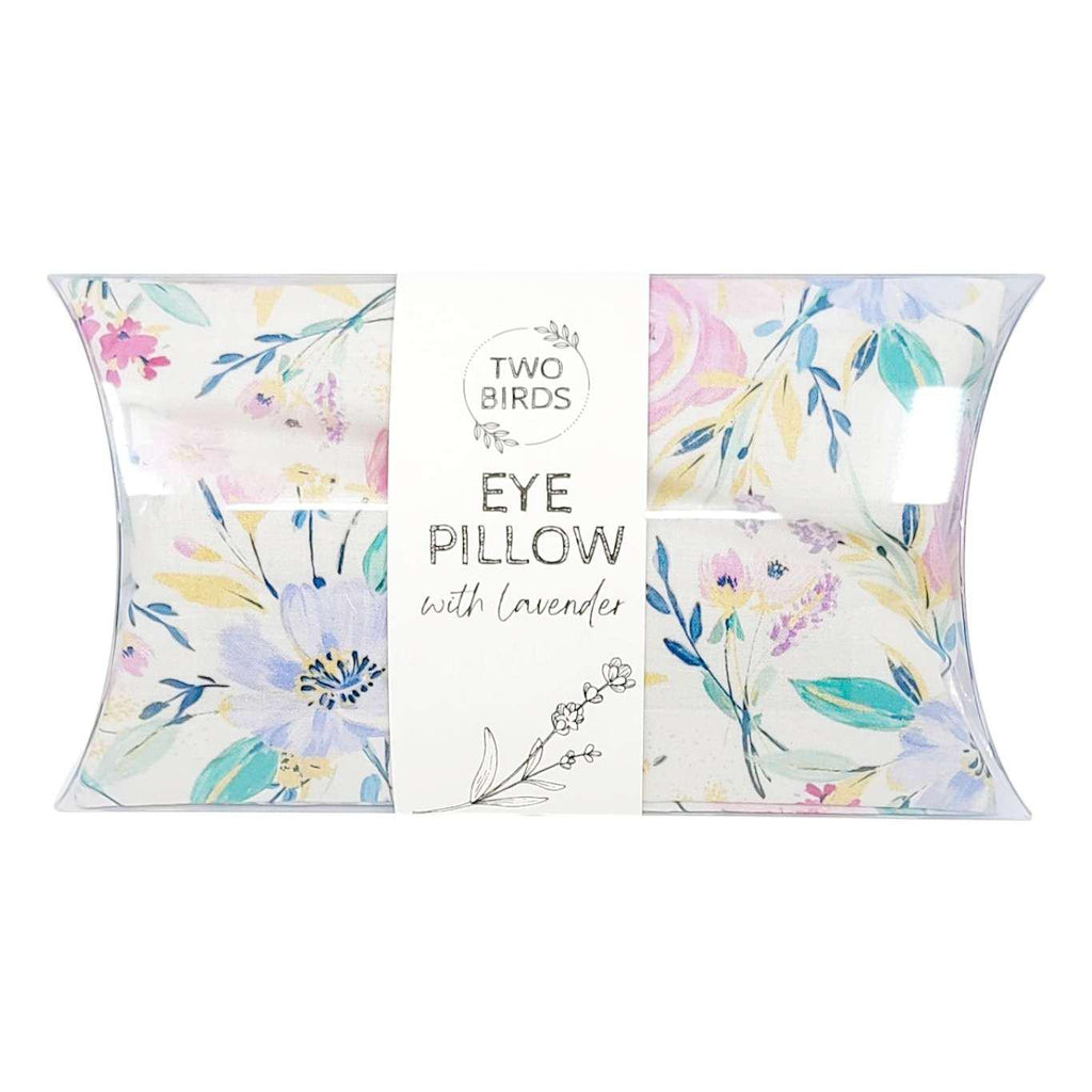 Eye Pillow - Watercolor Perennials (Lavender or Scent Free) by Two Birds Eco Shop