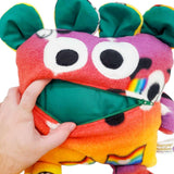 Plush - 14in - Large Chomper Buddy (Rainbow Flag Puppy Green) by Peek A Boo Plush, image 5 of 7