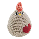 Plush Toy - Medium Chicken (Sparkle Brown with Dark Red Heart) by Moyo Workshop, image 3 of 7