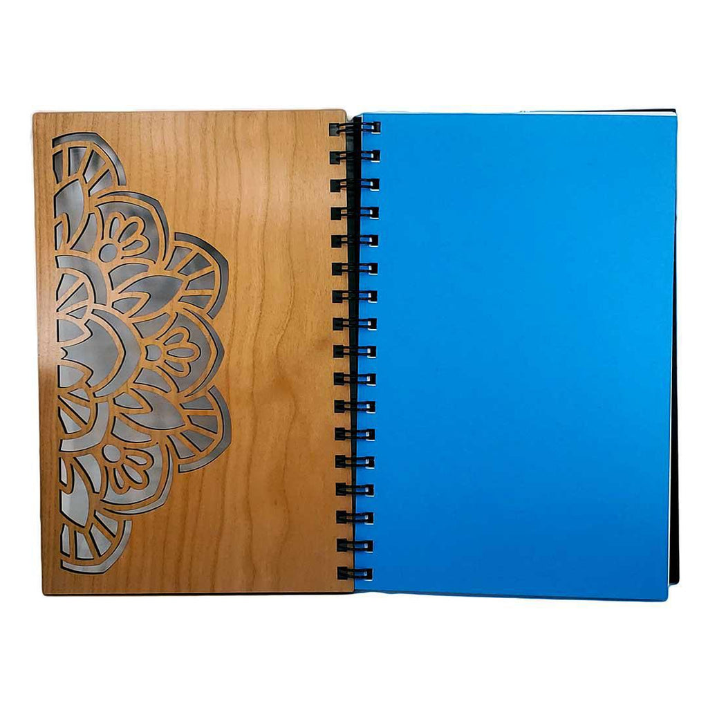 Journal - Mandala Cutout Wood Cover with Lined Pages by Bumble and Birch