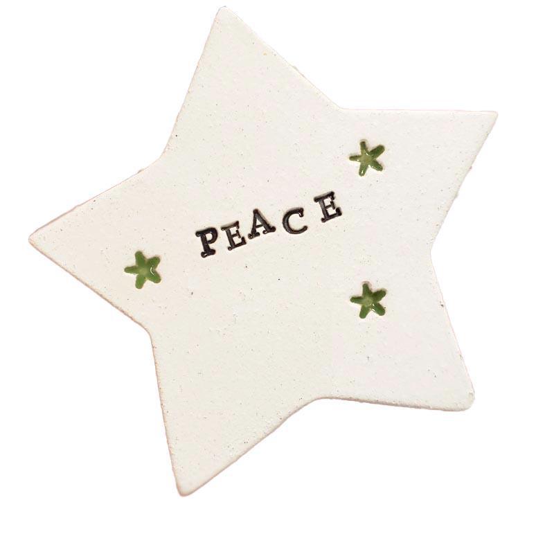 Ornaments - PEACE Starry Star (4 colors) by Tasha McKelvey