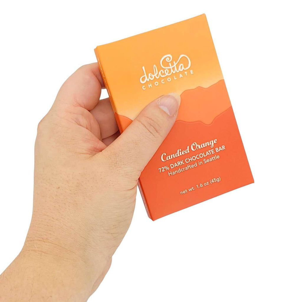Bar - Candied Orange (72% Dark Chocolate) by Dolcetta Artisan Sweets