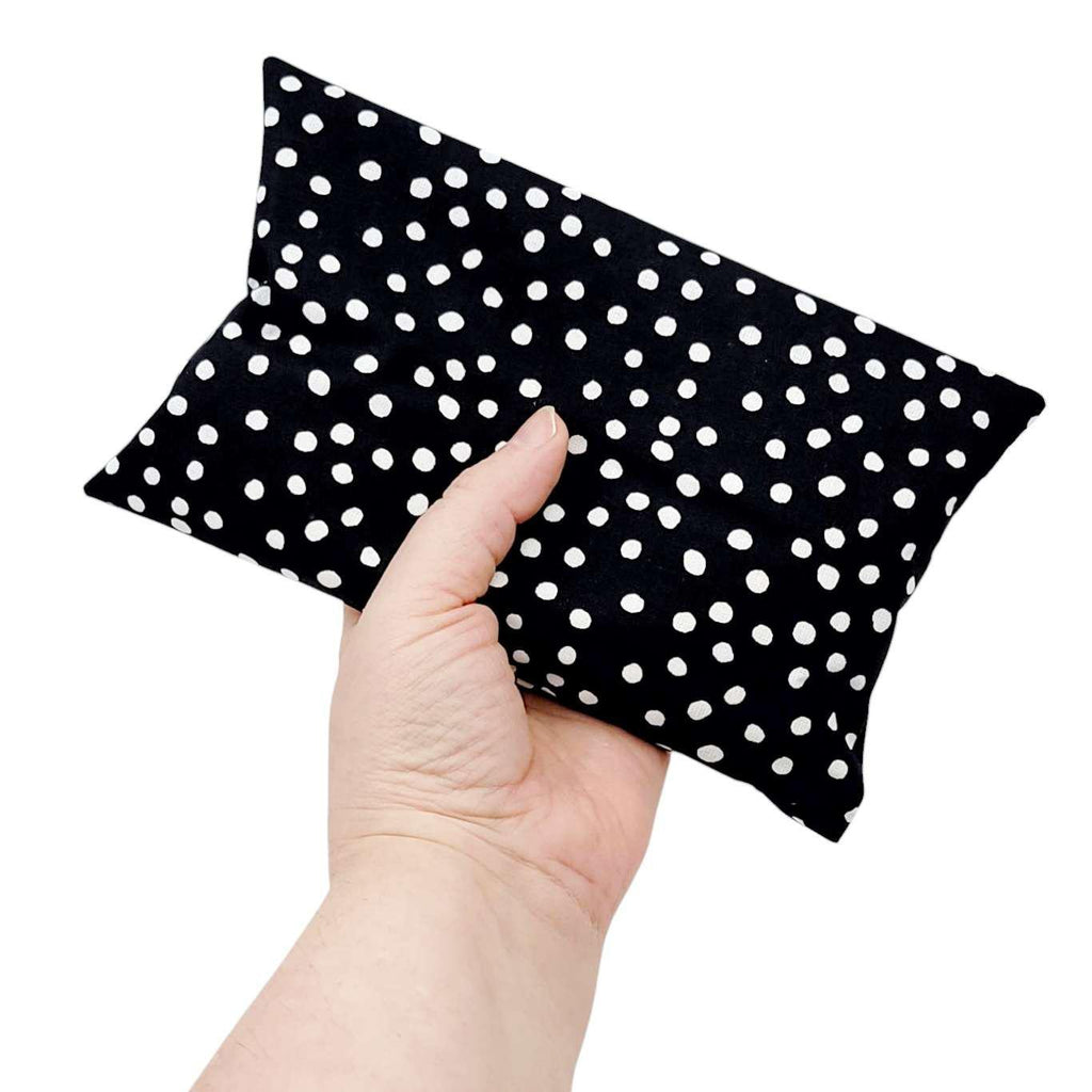 Eye Pillow - Black and White Spots (Lavender or Scent Free) by Two Birds Eco Shop