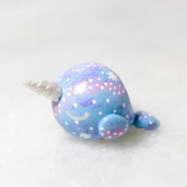 Figurine - Light Blue Galaxy Narwhal by Mariposa Miniatures