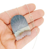 Necklace - Rays Crystal (Sterling Silver) by Fernworks, image 2 of 7