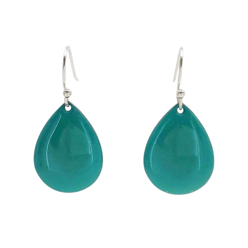 Earrings - Small Teardrop (Spruce Green) by Magpie Mouse Studios