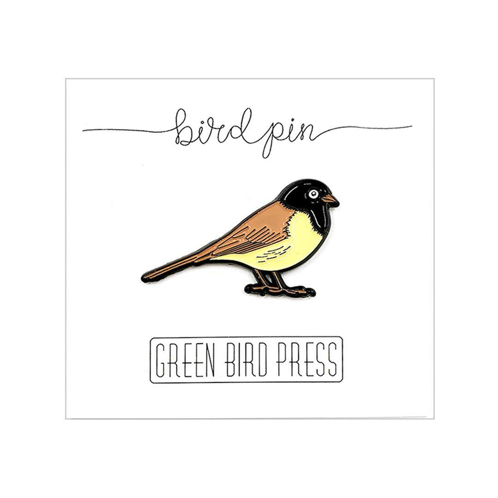 Enamel Pin - Dark-Eyed Junco by Green Bird Press