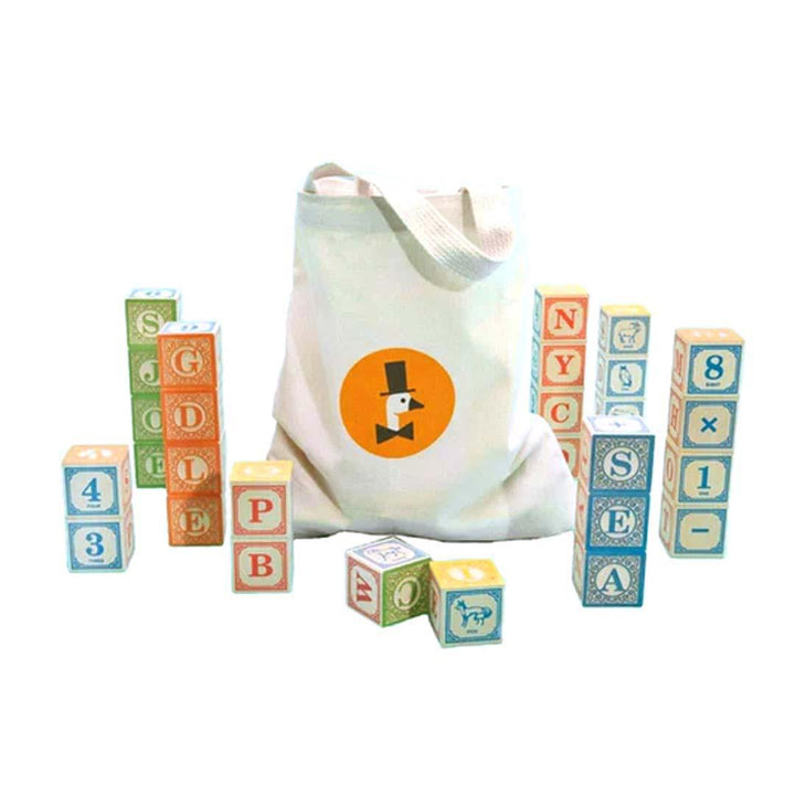 Blocks - Classic ABC with Canvas Bag (Set of 28) by Uncle Goose