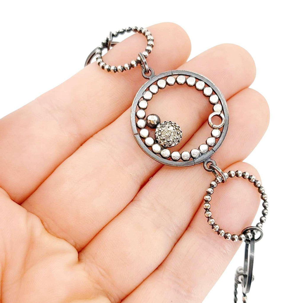 Bracelet - Multi-Circle with Pave Round OOAK (Sterling Silver, Diamond) by 314 Studio