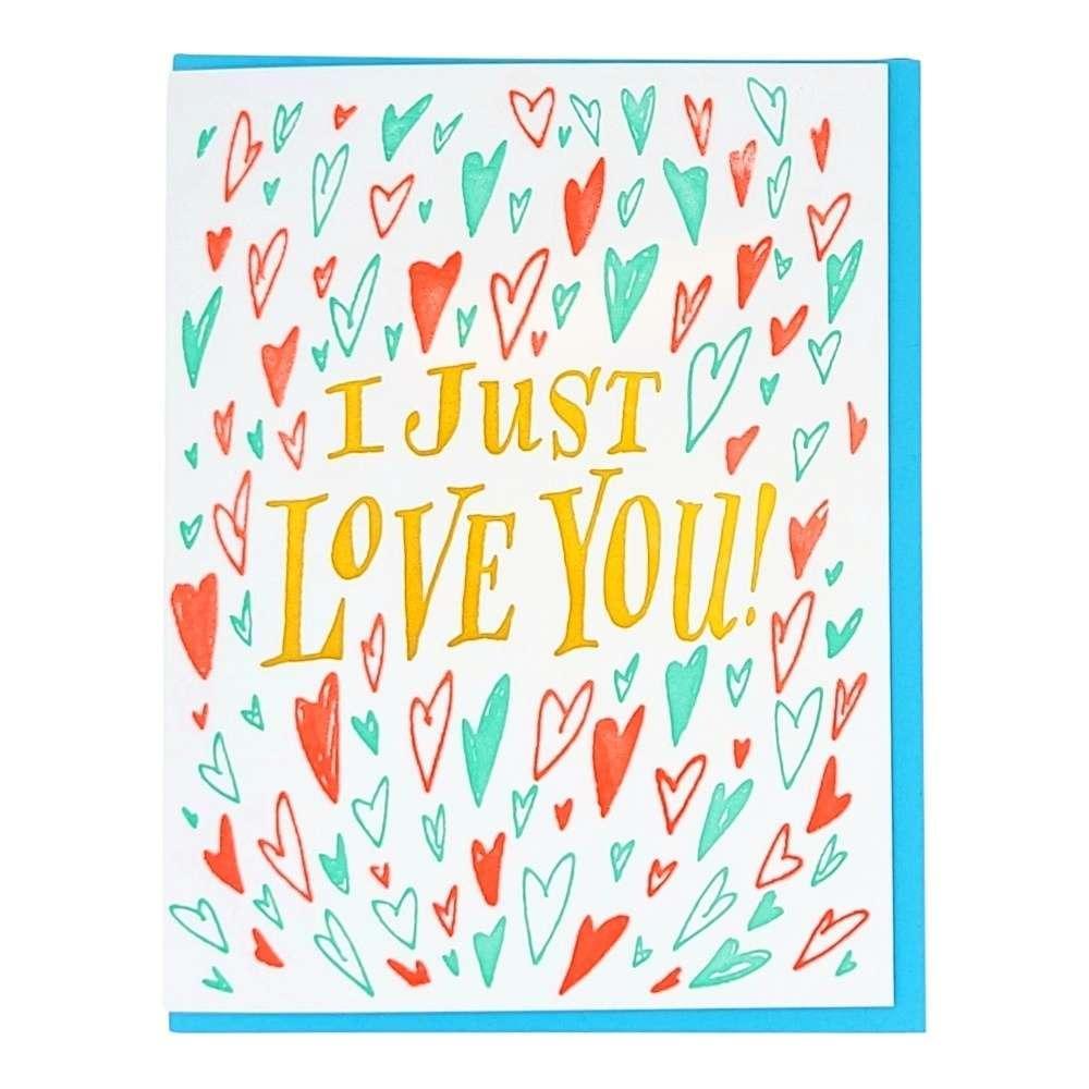 Card - Love - I Just Love You by Ladyfingers Letterpress