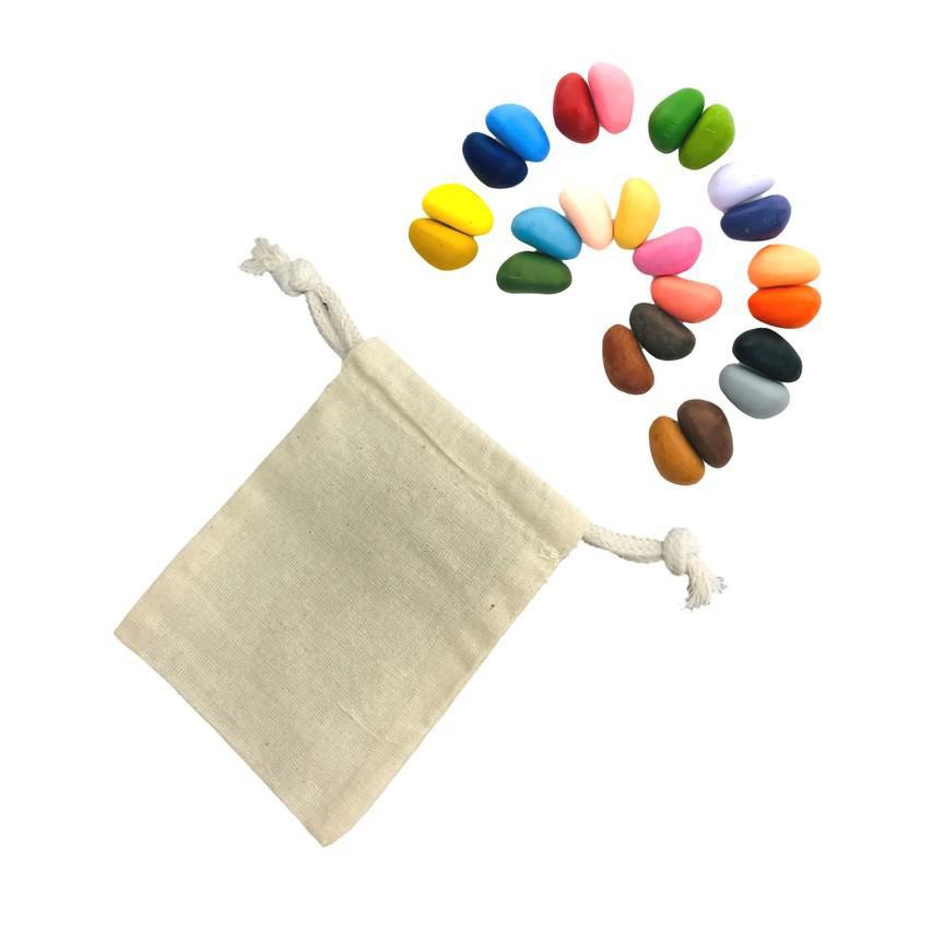Crayon Rocks - 24 Colors in a Muslin Bag (Boxed) by Crayon Rocks