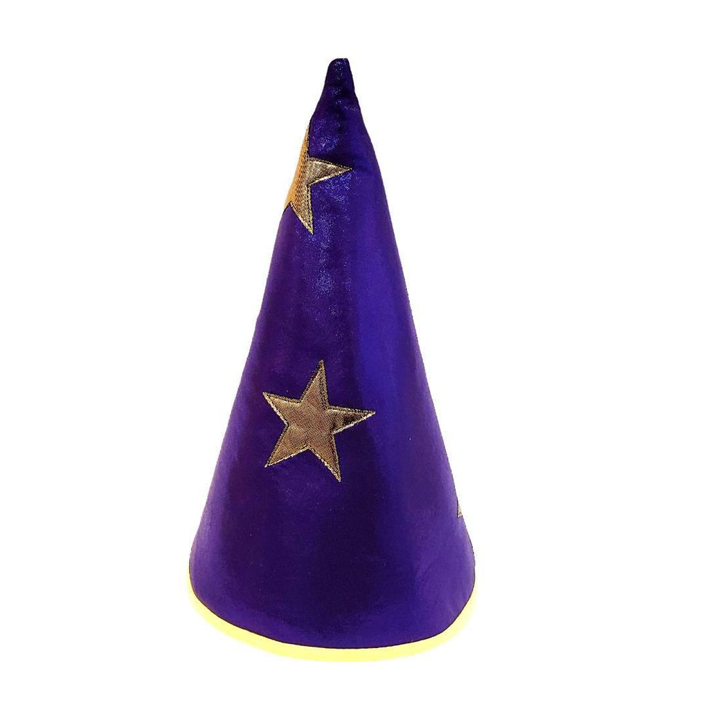 Wizard Hat - Purple Shimmer Gold Stars by World of Whimm