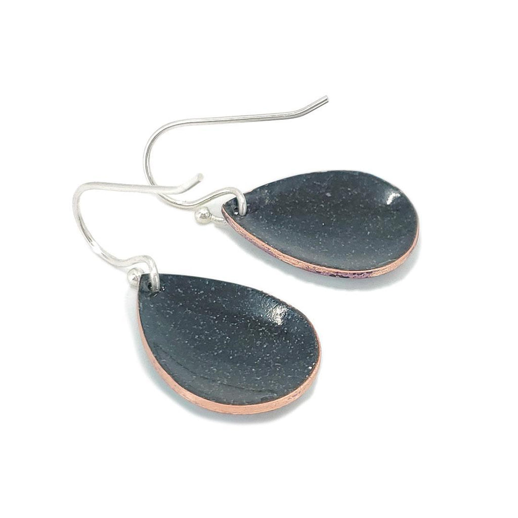 Earrings - Seattle Skyline Small Teardrop (Gray Aqua Ombre) by Magpie Mouse