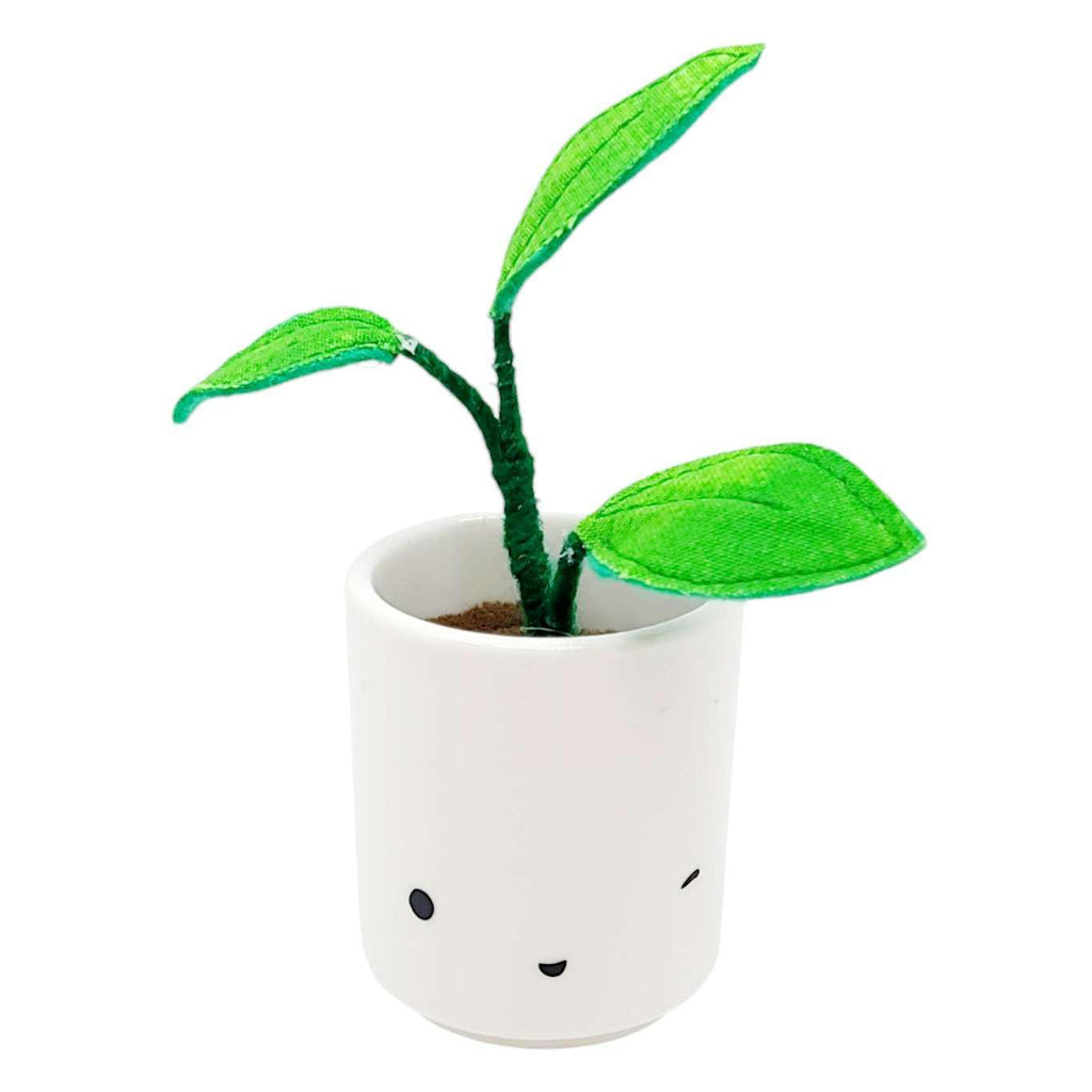 Collectible - Little Sprout Fabric Plant (Winky with Pointy Bright Green Leaves) by World of Whimm