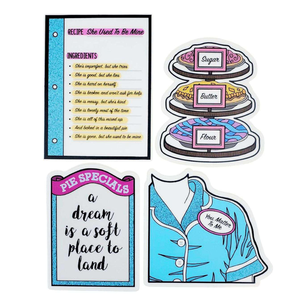 Sticker Pack - Set of 4 - Sugar, Butter, Flour by Coloring Broadway