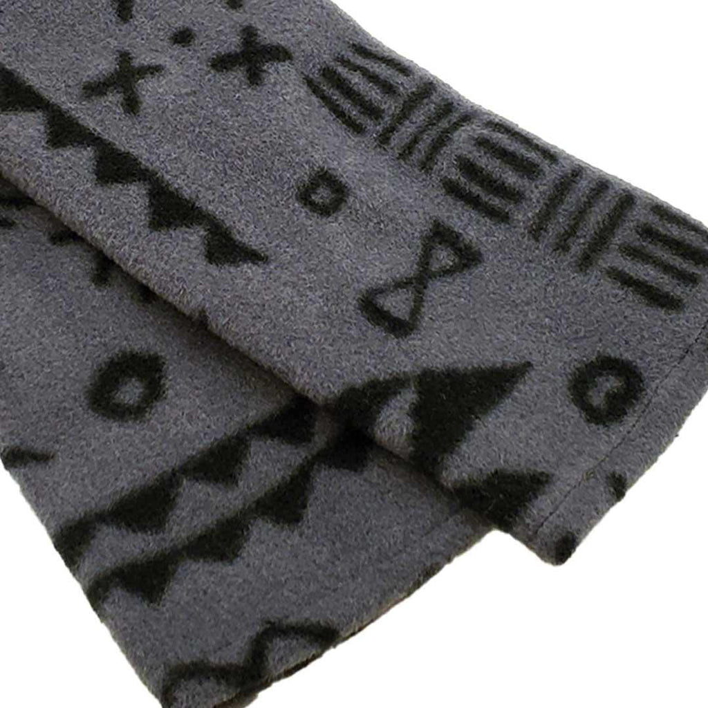 Gloves - Fleece Handwarmers in Patterned Black and Gray by Dana Herbert