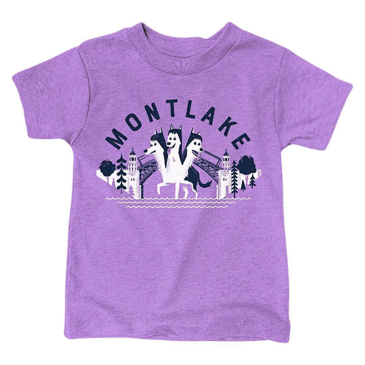 Kids Tee - Montlake Bridge Heather Purple Tee (2T - L) by Factory 43