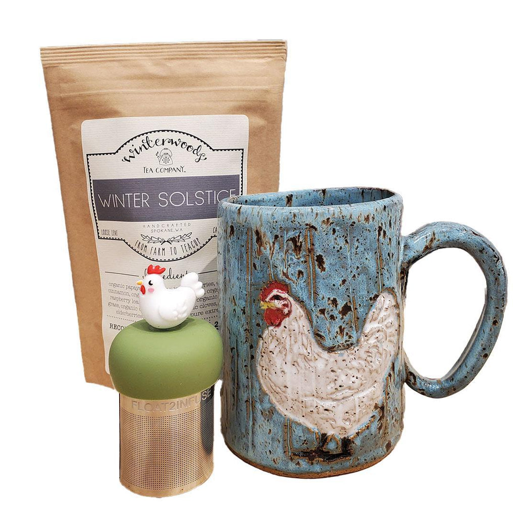 Gift Bundle - Chicken Mug and Tea Infuser Set for Tea Lovers