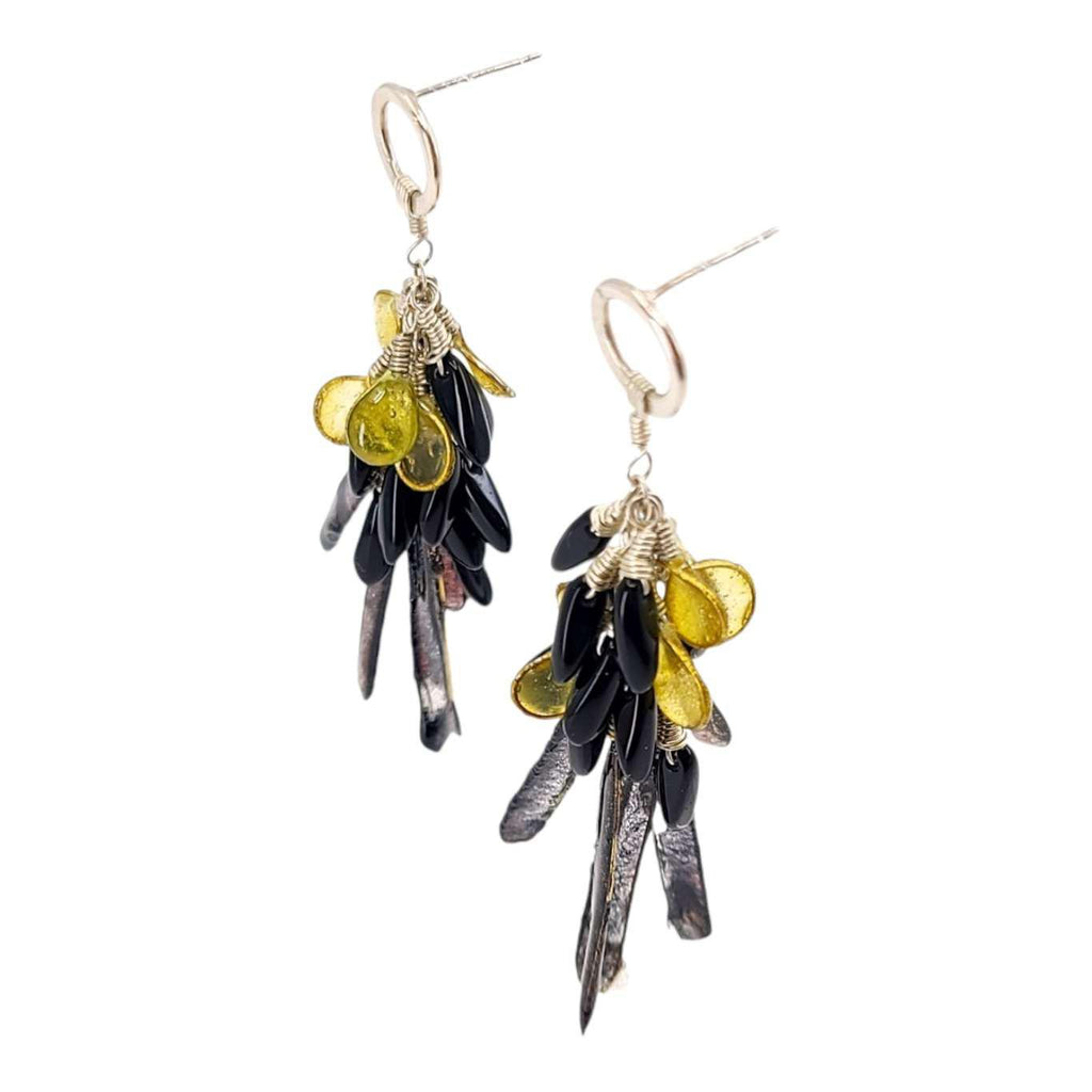 Earrings - Salvia OOAK (Ebony Mint) by Verso