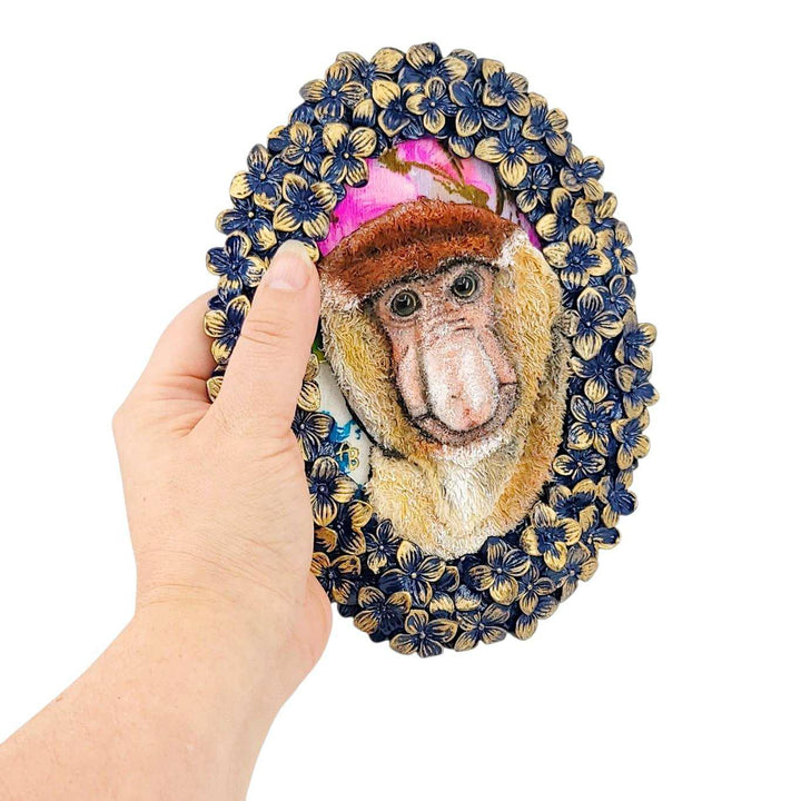 Applique Art - Proboscis Monkey (OOAK) by Chubby Bunny