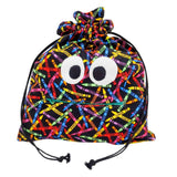 Bag - Chomper Buddy Drawstring (Crayons Red) by Peek A Boo Plush, image 1 of 5