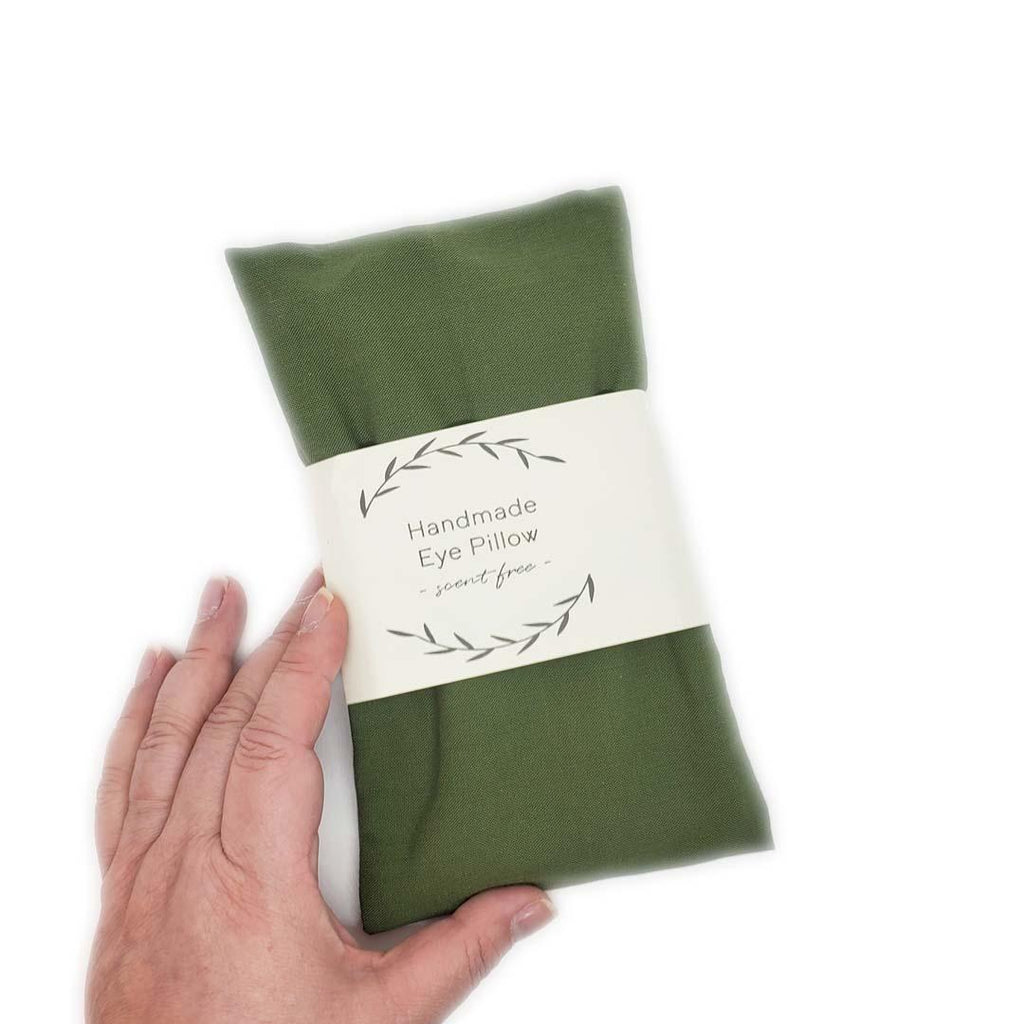 Eye Pillow - Olive (Lavender or Scent Free) by Two Birds Eco Shop