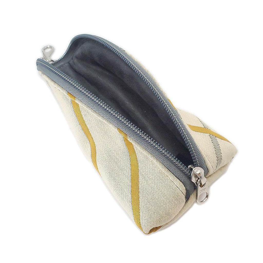 Accessory - Clip On Padded Eyeglass Case (Yellow Gray Geometric) by Crystalyn Kae