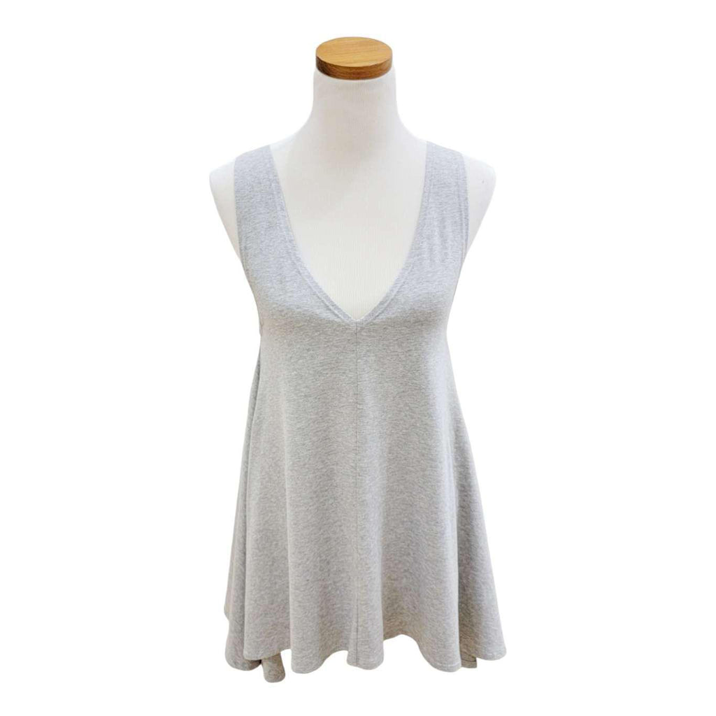 Tunic - Heather Smoke Gray Breezy Sleeveless Tunic (Size S Only) by Texture Clothing