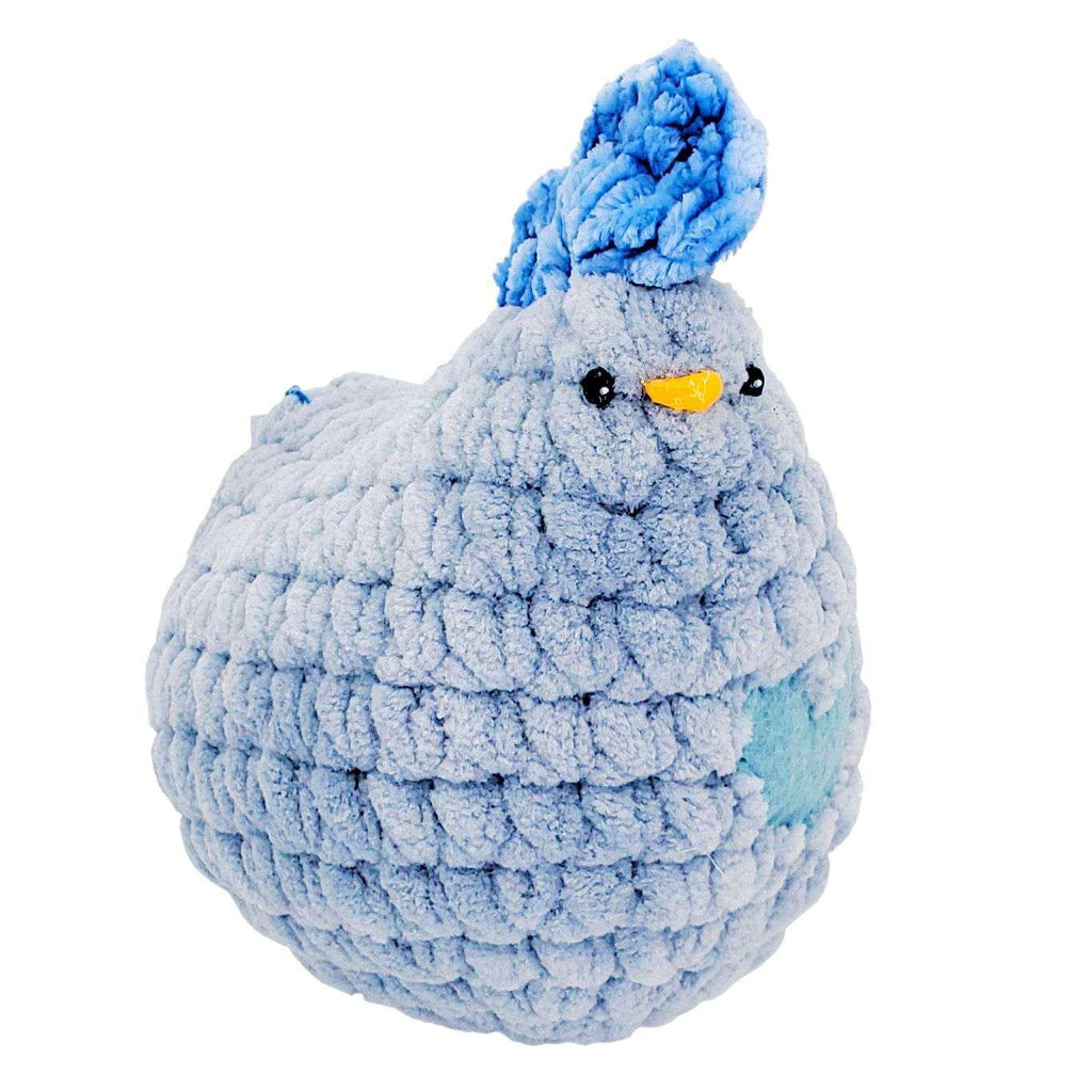 Plush Toy - Medium Blue Chicken (Blue Heart) by Moyo Workshop