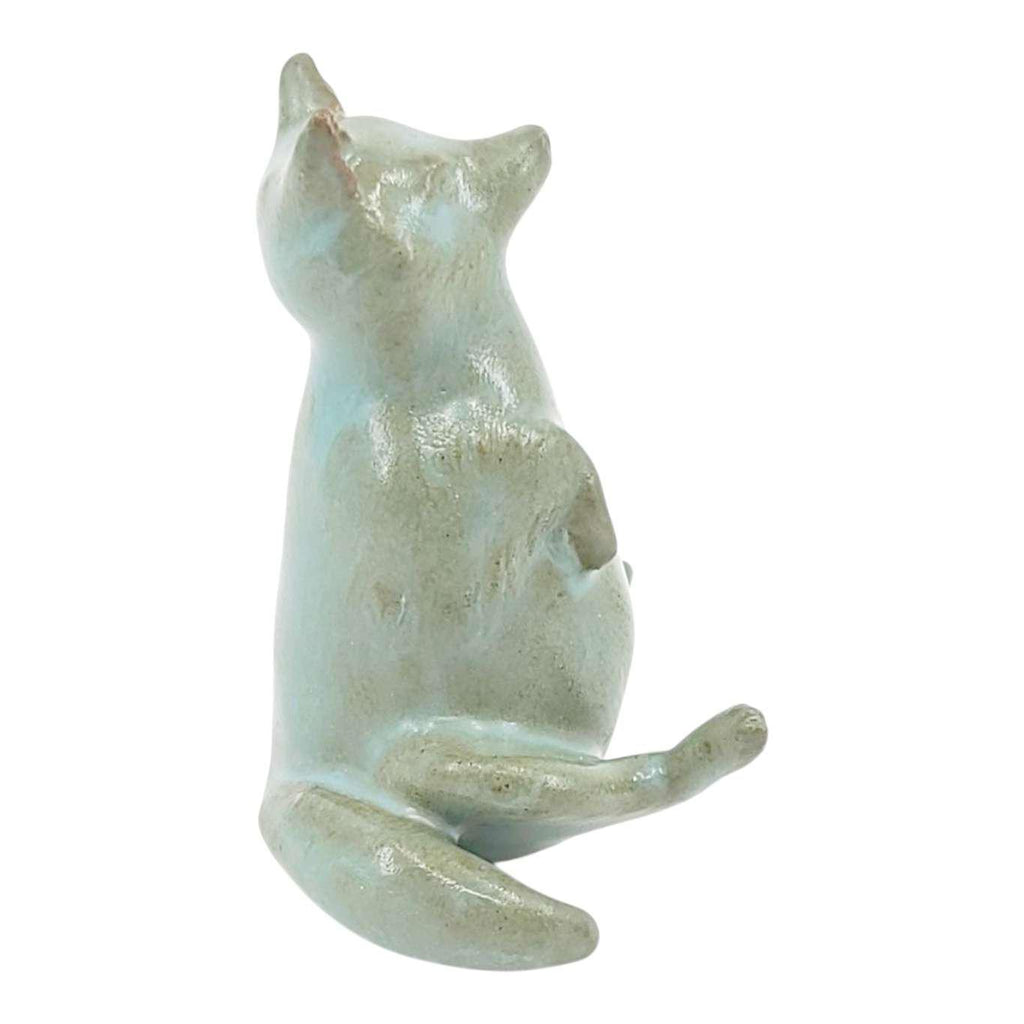 Collectible - Tea Pet Figurine (Blue Fox) by Mist Ceramics