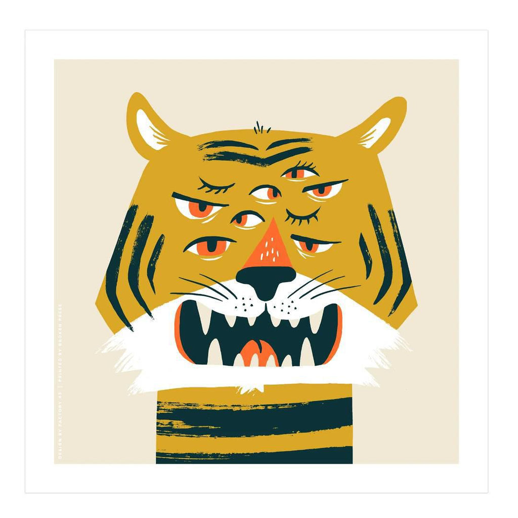 Art Print - 12x12 Tiger Eyes Limited Edition Posters & Prints by Factory 43