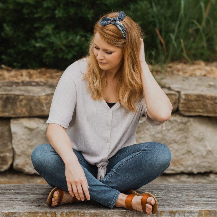 Bandana - Amelia (Deep Blue Floral) by Handker Bandanas