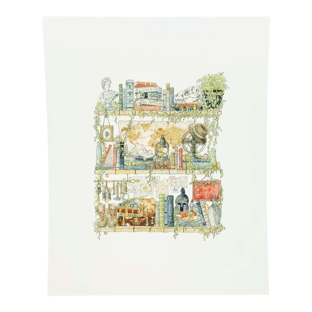 Art Print - 8x10 - The Archaeologist's Shelves by Lizzy Gass