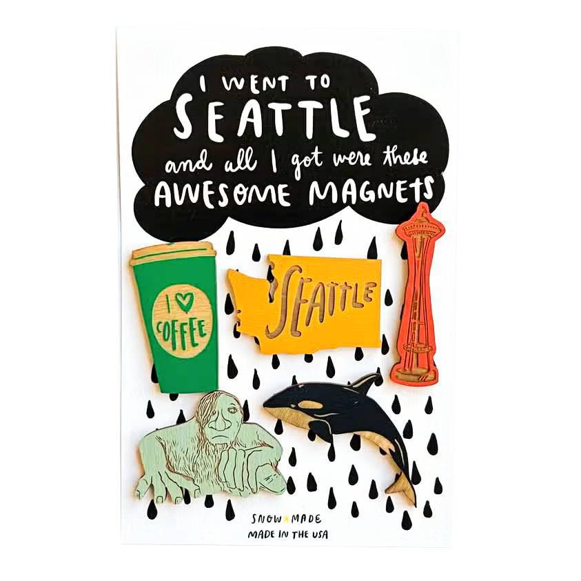 Magnets - Set of 5 -  Seattle Magnets by SnowMade