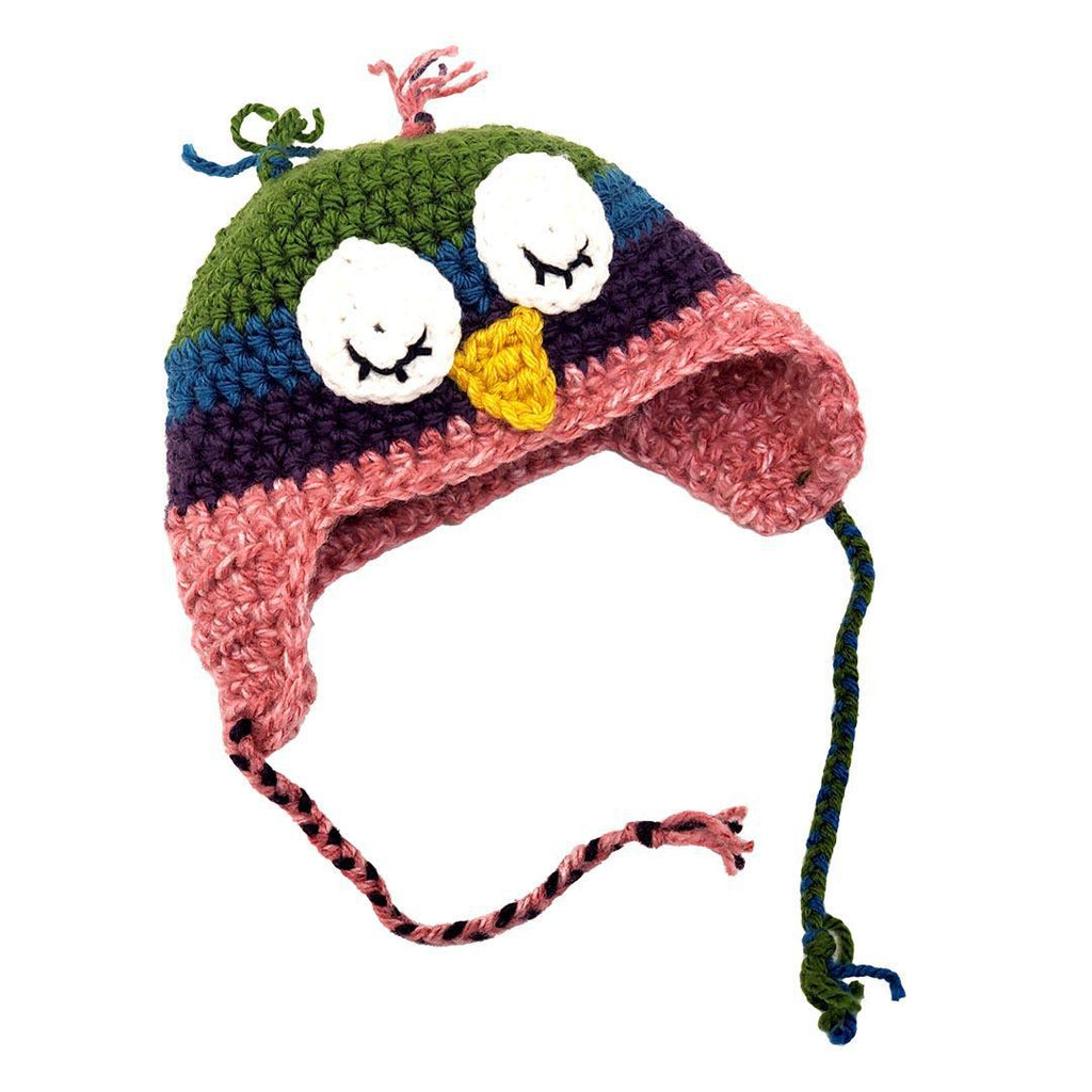 Hat - Toddler - Owl (Green Blue Purple Pink) by Scary White Girl