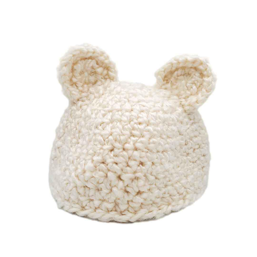 Hat - Infant - Bear (White) by Scary White Girl