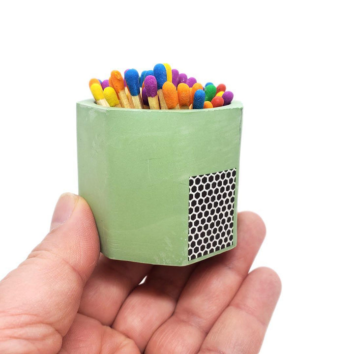 Match Holder - Matcha Green Concrete (Rainbow Matches) by Tenn Prairie