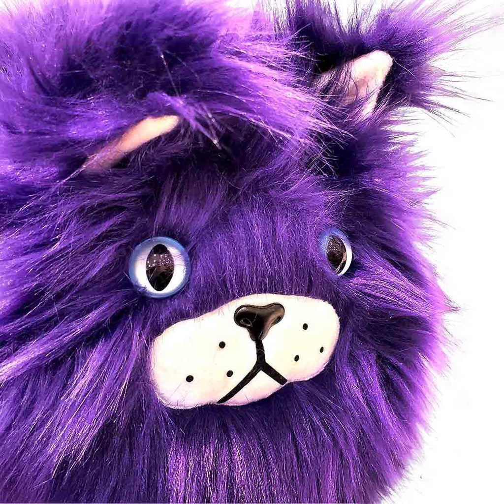 Cat Loaf -  Dark Purple with Silver Purple Eyes by Careful It Bites