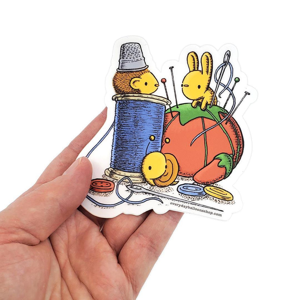 Sticker - Sewing Supplies by Everyday Balloons Print Shop