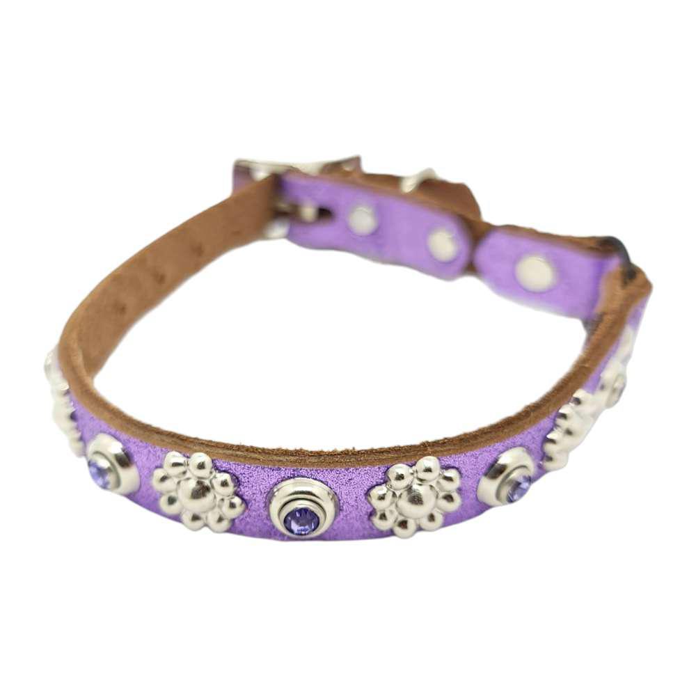 Cat Collar - Glitter Purple with Purple Gems by Greenbelts