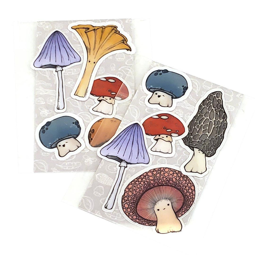 Tiny Stickers - Set of 5 - Mushroom Friends (Assorted) by World of Whimm