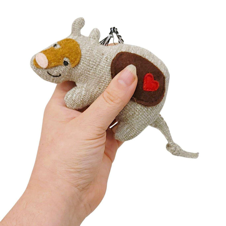 Ornament - Mini Plush (Armadillo) by The Happy Groundhog Studio