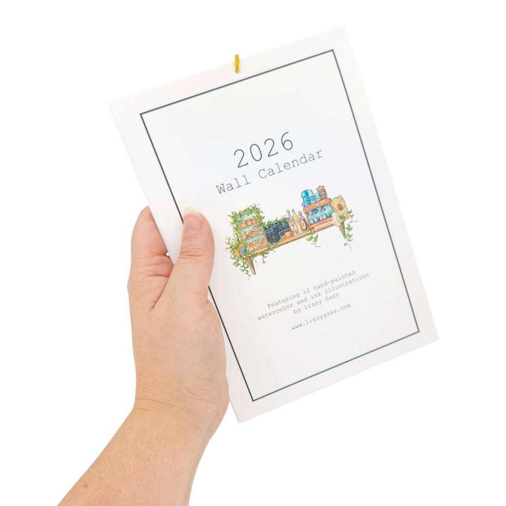 Calendar - 2026 Whimsical Shelves  by Lizzy Gass