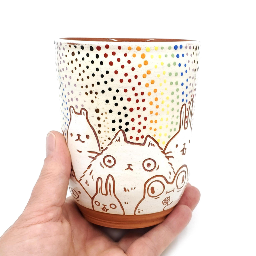 Tumbler - Tall 4 in - Critter Town Rainbow Group 1 (Assorted A - E)  by Dwadlings