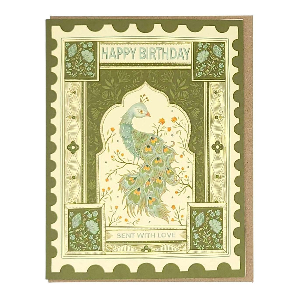 Card - Birthday - Peacock Stamp by Amicreative